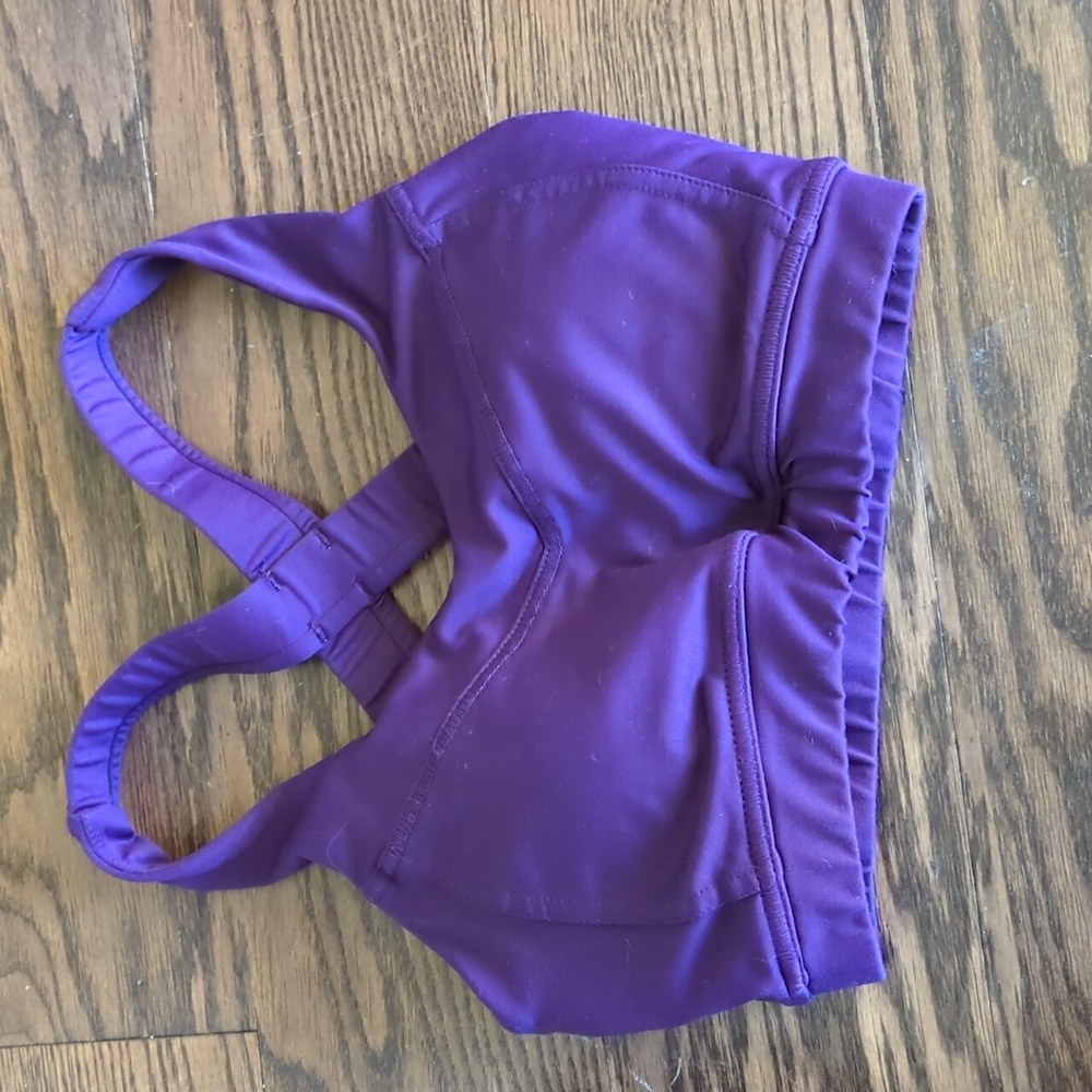 Hylete small purple criss cross back bra